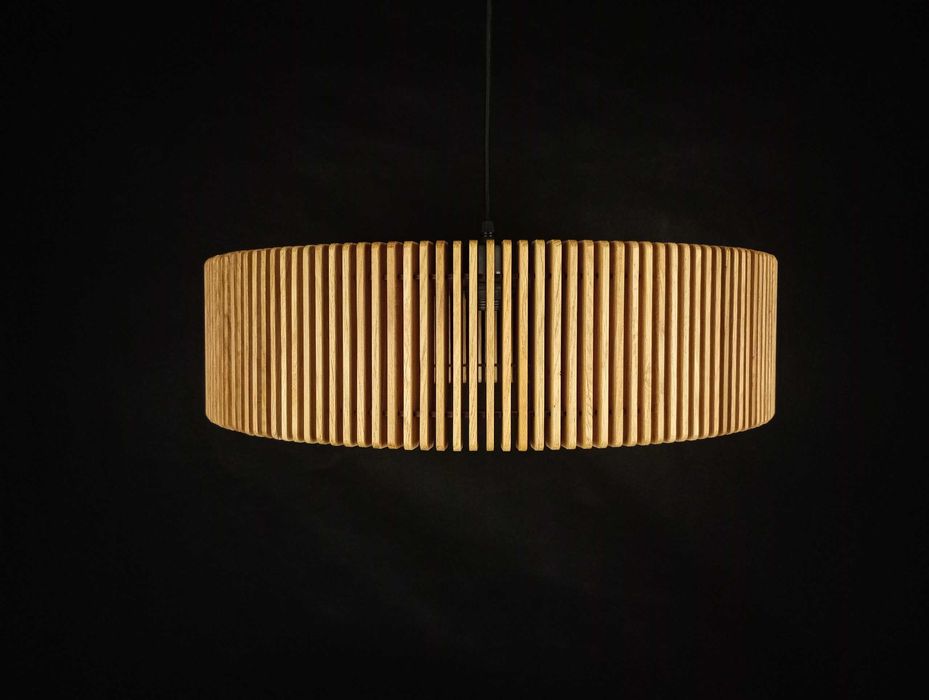 Drewniana lampa sufitowa dębowa