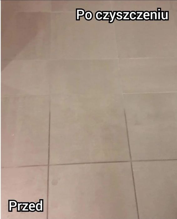 Mycie posadzki magazynowej, doczyszczanie gresu,