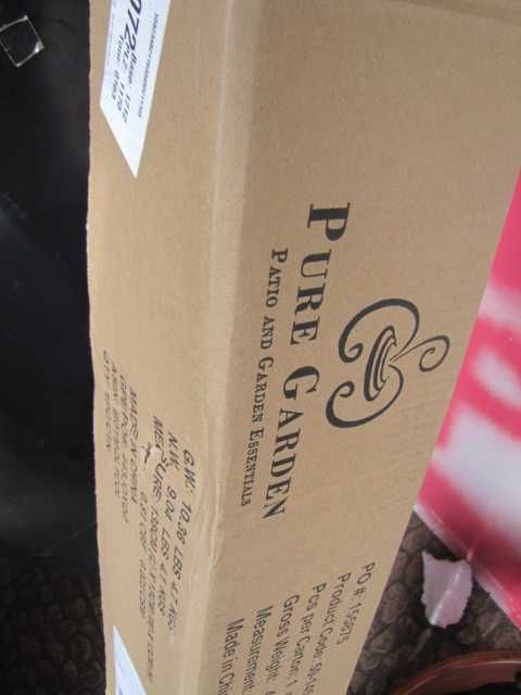 Parasol na taras balkon półokrągły czerwony 23,7 x 132,1 cm