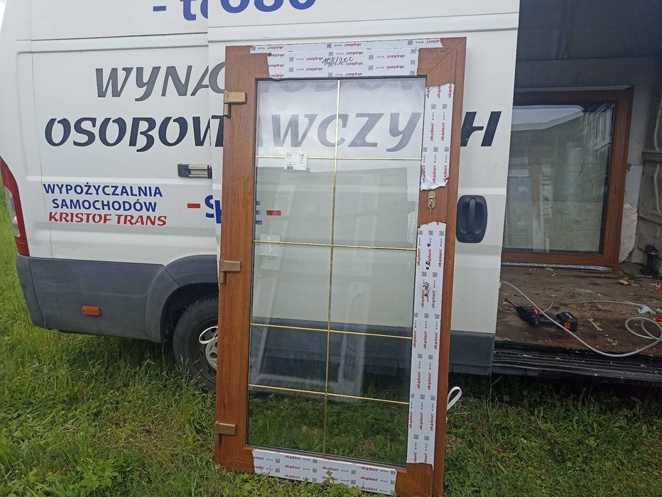 Drzwi zewnętrzne pcv 108/200 złoty dąb