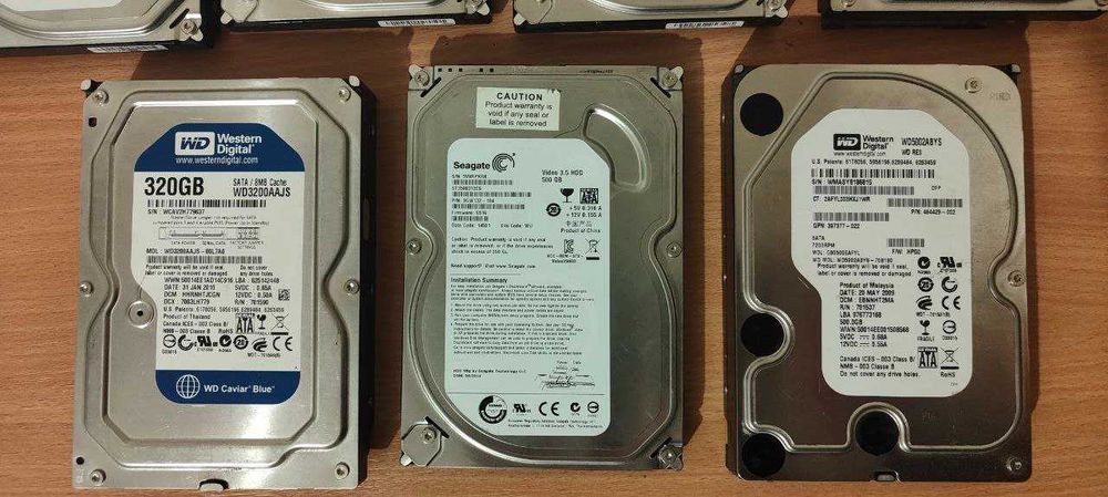 Продам жорсткі диски SATA 3.5" 500GB