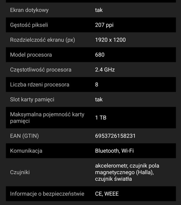 Tablet XIAOMI Redmi Pad SE 11" 8/256GB