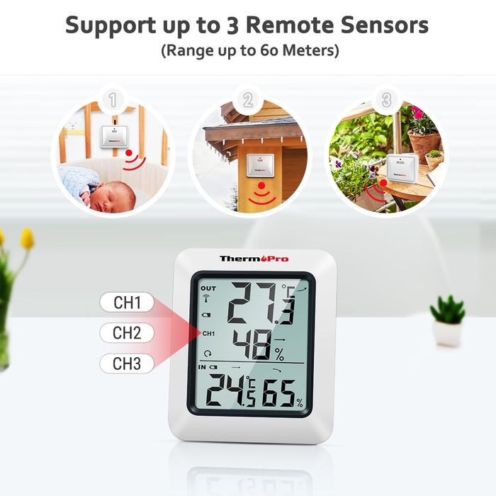 Thermopro Tp60s метеостанція, термометр, гігрометр