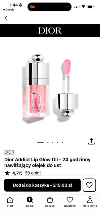 Olejek do ust dior lip glow oil odcien 001