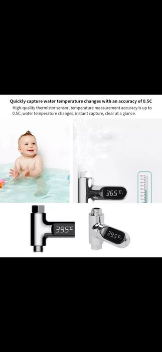 Termómetro de duche / banho com display LED!