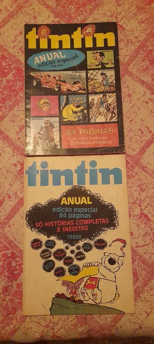 Livros de banda desenhada antigos do tintim