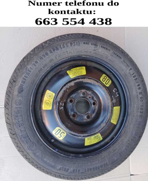 Koło dojazdowe Citroen C4 135/90/16 1214r. ET32 Continental 5x114,3 nr 25