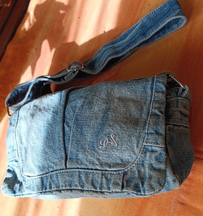 Carteira em Ganga lavada, ombro ou tiracolo, Bolso exterior - Parfois