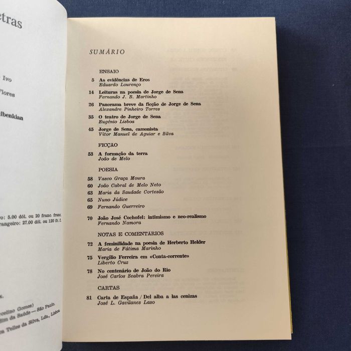 Revista Colóquio Letras 67 - Maio 1982