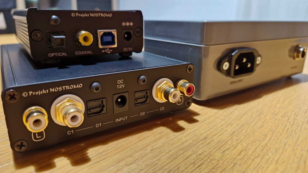 DAC Nostromo Wolf 2 + konwerter USB-SPDiF + zasilacz liniowy + coax