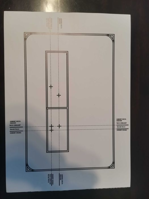 Przycisk spłukujący WC ukryty Geberit Cersanit Tece Roca