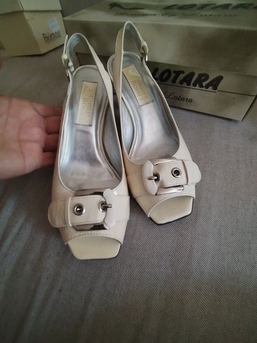 Sapatos Peep Toe Capelli Rossi em Pele N.º 36/37