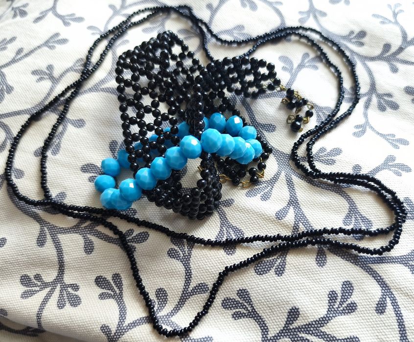 Zestaw : piękny choker+ naszyjnik + bransoletka