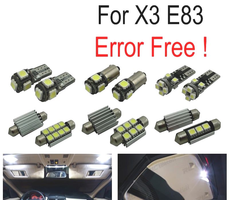 KIT COMPLETO 4 LAMPADAS LED INTERIOR BMW X3 E83 04-10