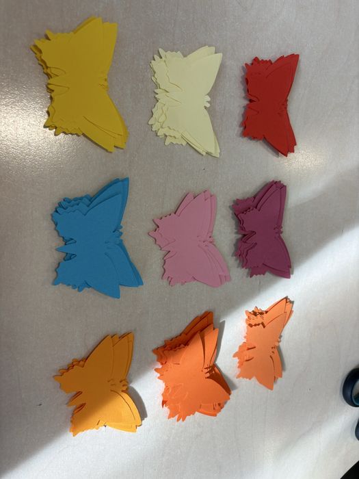 Motylki z papieru 7cm 40szt.