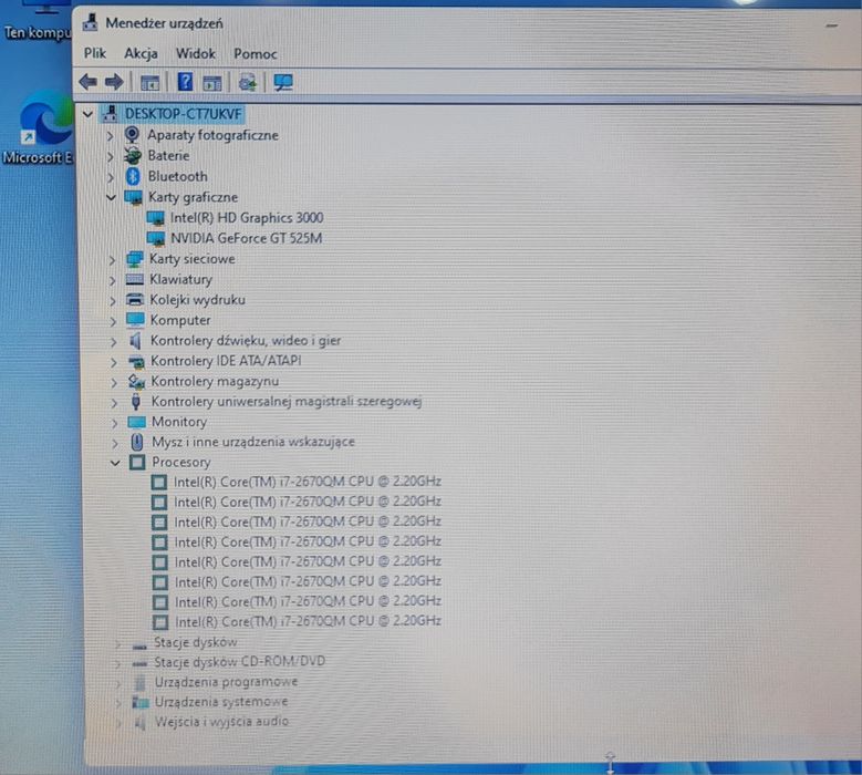 Laptop DELL, Intel I7, 6GB ram, 500GB hdd, 17,3 cala, dwie grafiki