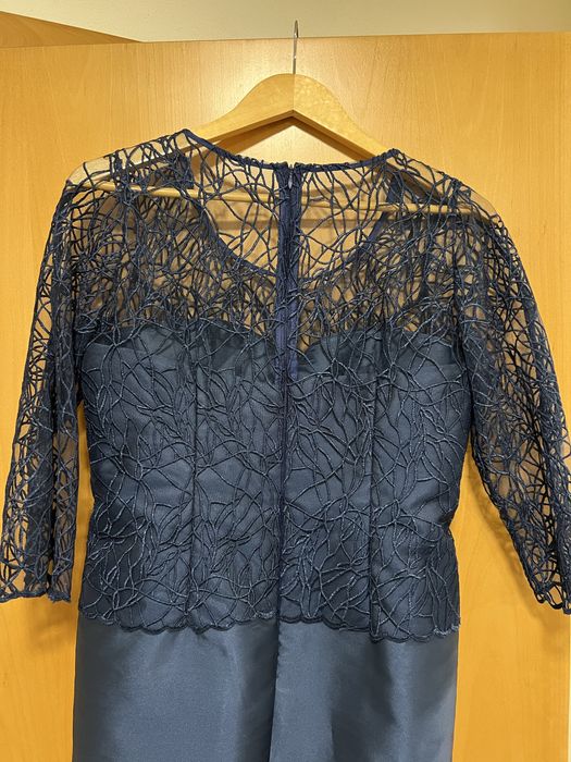 Vestido cerimónia azul escuro