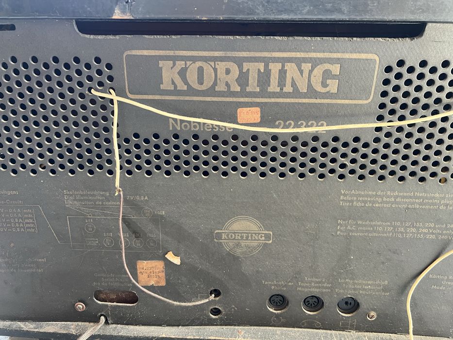 Rádio Antigo Valvulado Körting Noblesse