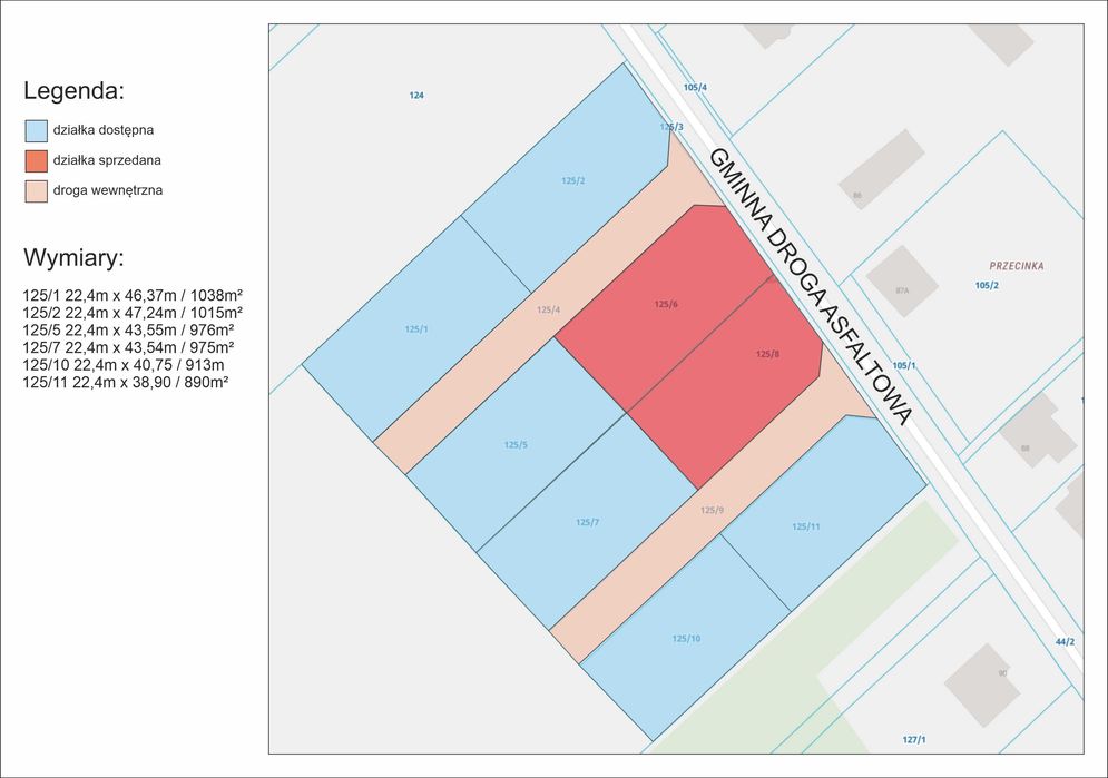 Działka budowlana Sierakowice Lewe