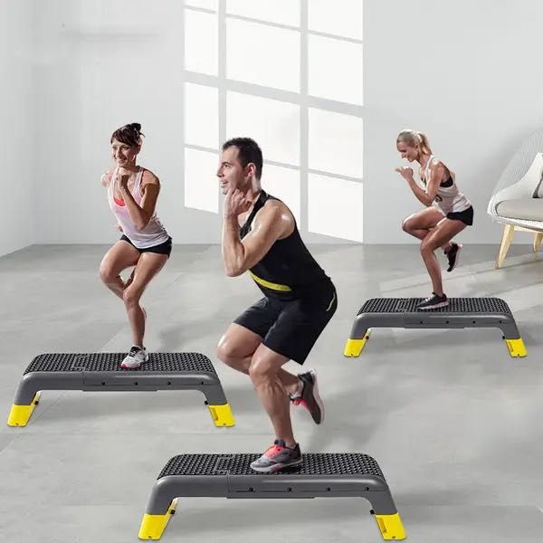 Степ-платформа з регульованою спинкою WCG Pro + еспандери