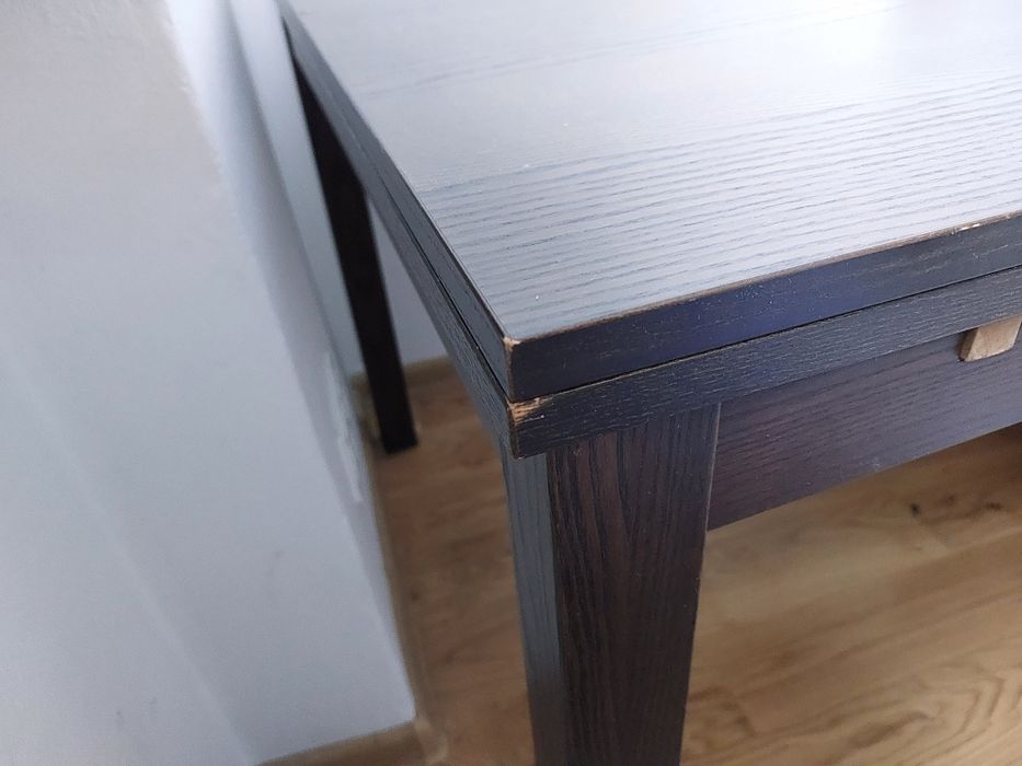 Rozkładany stół wenge Bjursta IKEA