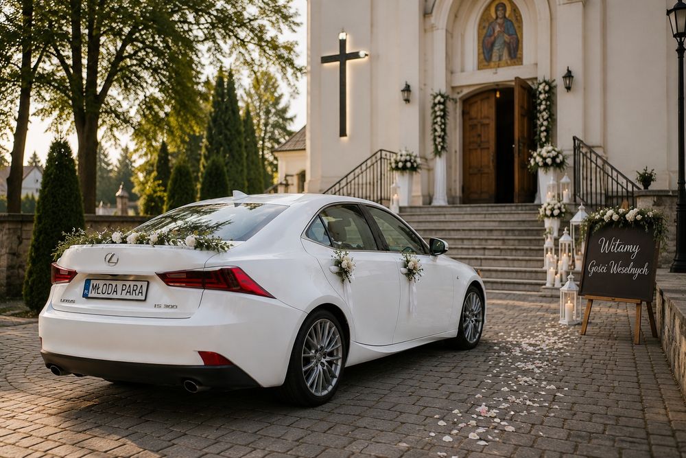 Auto do ślubu, samochód do ślubu. Lexus is350