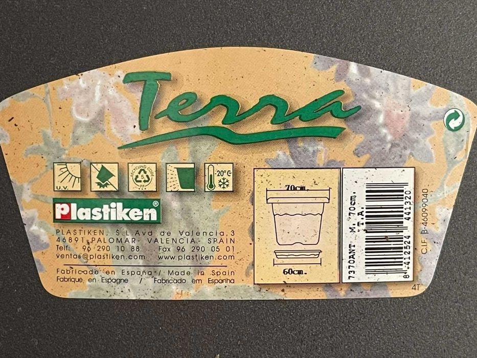 Горшок кашпо Plastiken Terra 7370ANT 113 литров диаметр 70 см Испания