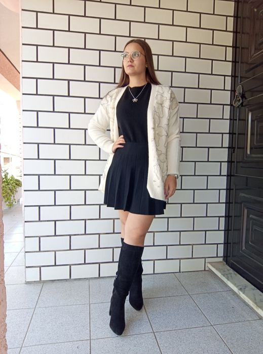 Casaco malha comprido