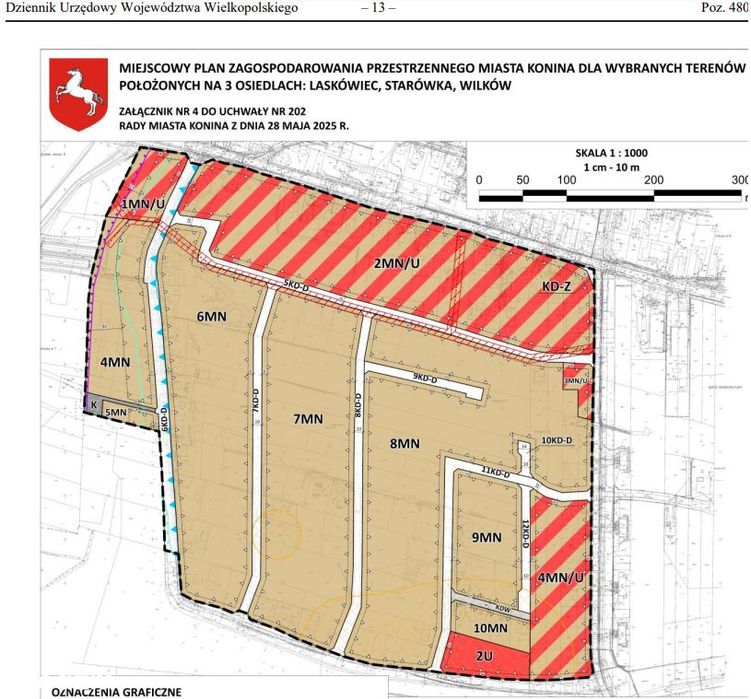 Działka budowlana Konin Grójec - Laskówiec (4MN/U)