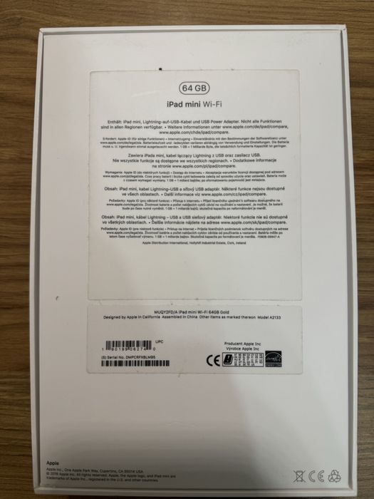 Ipad mini 2019 złoty
