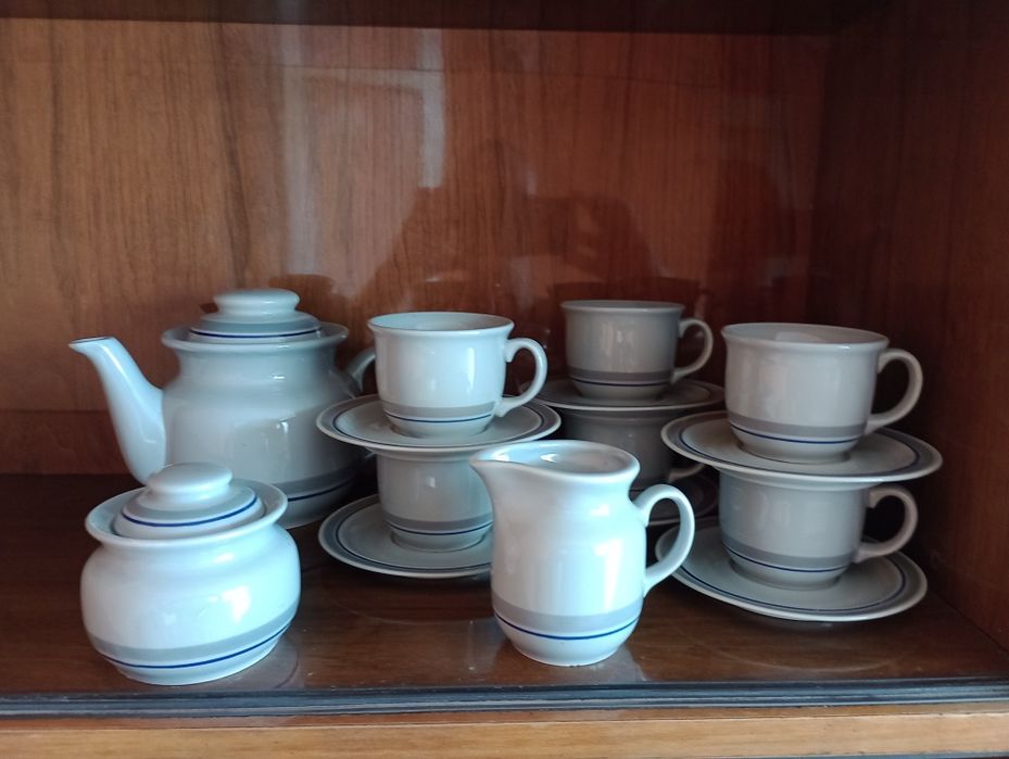 Ceramika PRL zestaw do kawy dla 6 osób