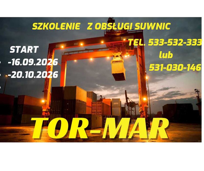 Kurs / Szkolenie / Podest / Wózek / Hds / Suwnica / Koparka / Kop-ład / Ładowarka
