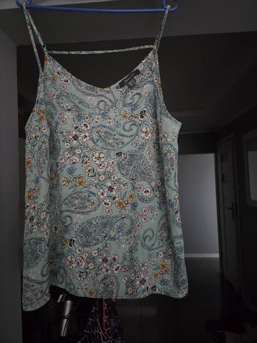 Top bluzka na ramiączkach kwiaty zieleń Primark 44 XXL
