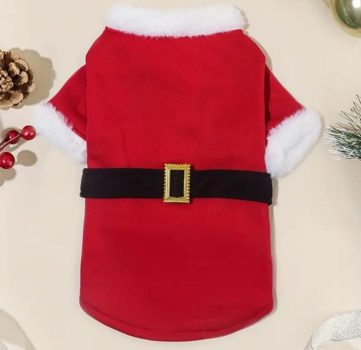 Костюм Санты. Одежда для собак и котов. Святковий одяг для тварин
