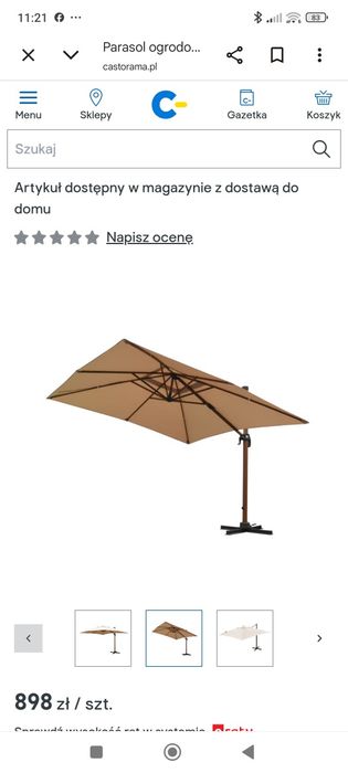 Parasol ogrodowy Naya 300×300