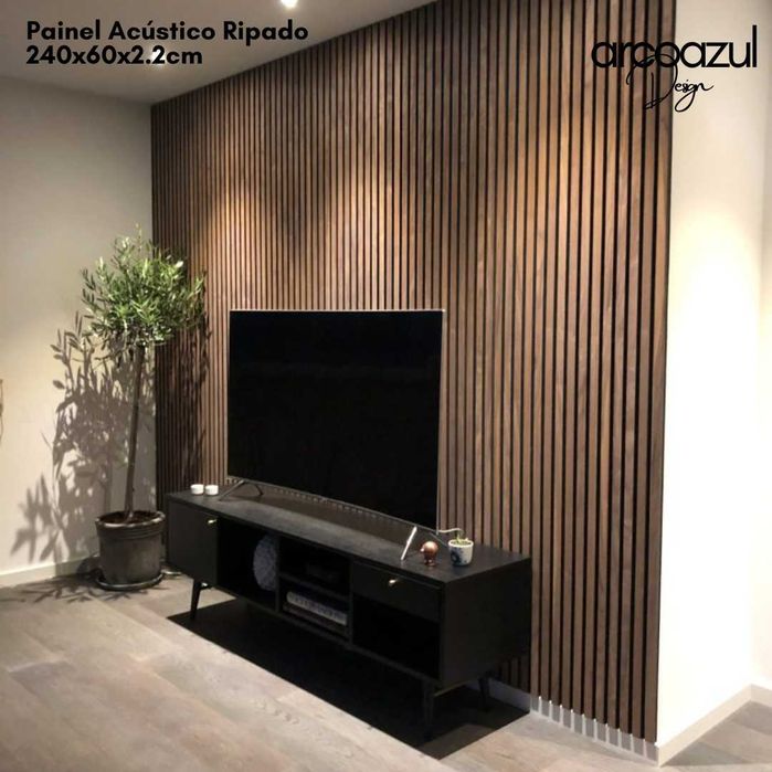 Painel de Ripas Acustico - Várias cores By Arcoazul Design