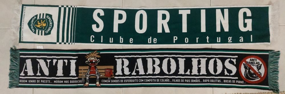 2 echarpes ,bufandas  do Sporting clube de portgall