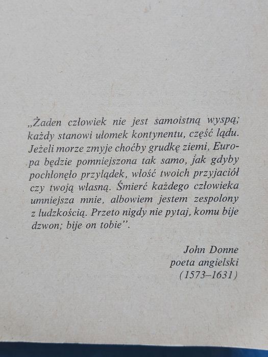 Książka Komu bije dzwon 1987rok