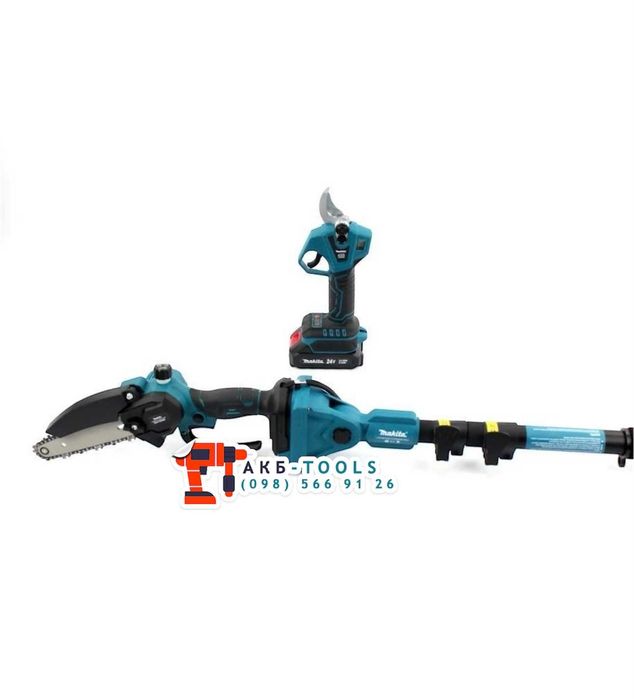 Набор Makita 3в1 Пила DUC155HN + Секатор DUP270 + Телескопічна штанга