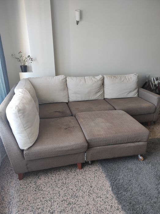 A quem interessar. Ofereço sofá de canto (necessita ser estofado)