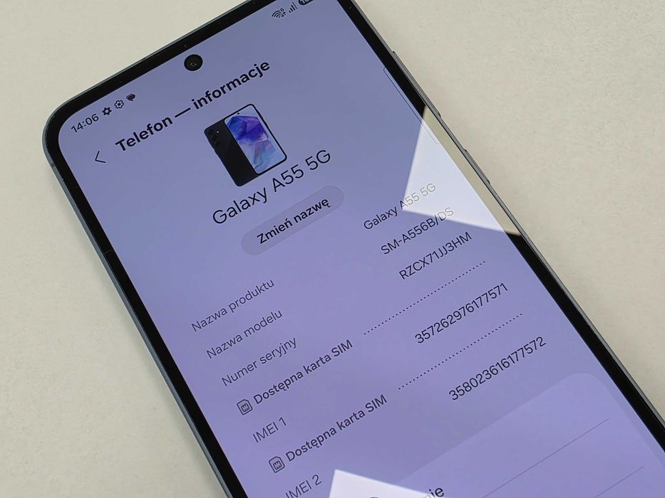 Samsung Galaxy A55 Dual SIM/ 8GB/ 128GB/ Awesome Navy/ Grade B+ do A-/ + ładowarka/ BAT 99%/ GW 12 MSC