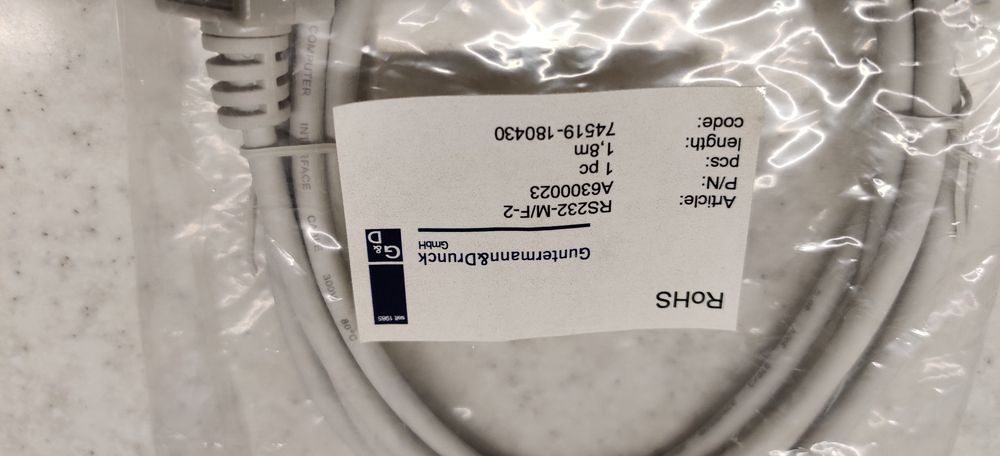 Консольний кабель RS232 (DB9-DB9, male to female) 1.8м: 150 грн ...