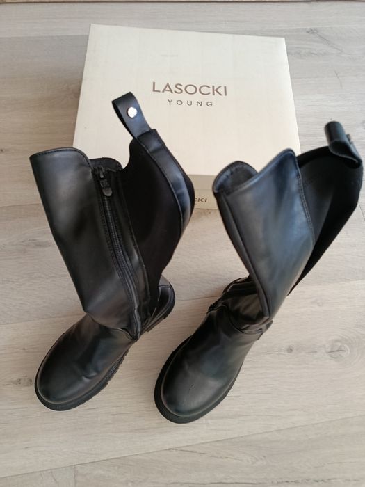 Buty Kozaki dziewczęce rozmiar 32 nr wkładki 19,5cm