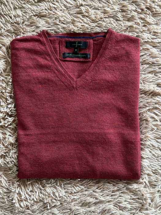 Jasper conran m светр джемпер бордо італія 100% вовна