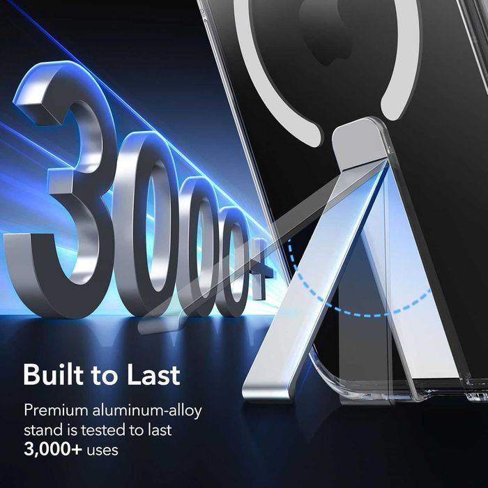 ESR Flickstand Boost etui iPhone 15 Pro Max MagSafe stojak bezbarwne