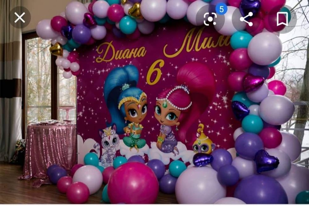 Оформлення повітряними кульками, фотозони, аеродизайн