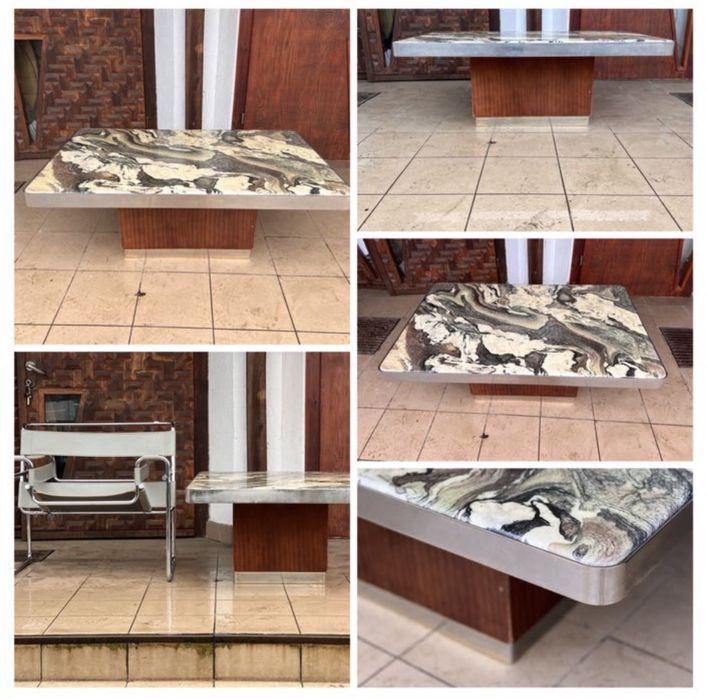 Stolik kawowy marmur Cipollino mid century