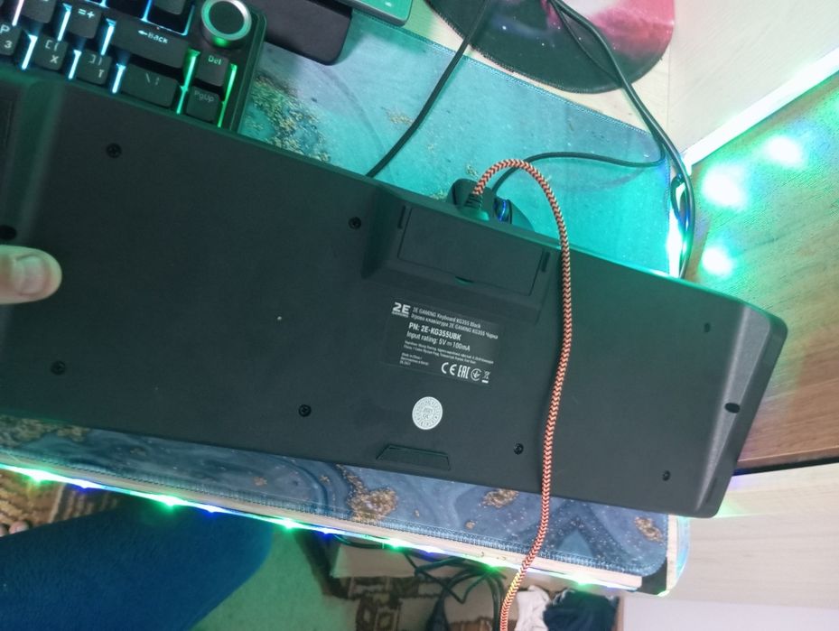 клавіатура мембранна ігрова, 2Е Gaming KG350, 100 mA