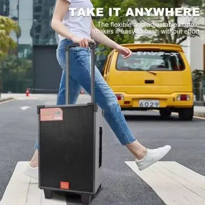 Караоке акустика Atlanfa-908 (SD,USB,AUX,FM, Bluetooth) пульт ДУ, микр