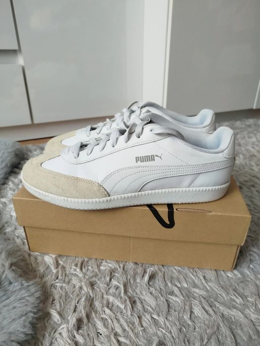 Buty puma białe z beżem